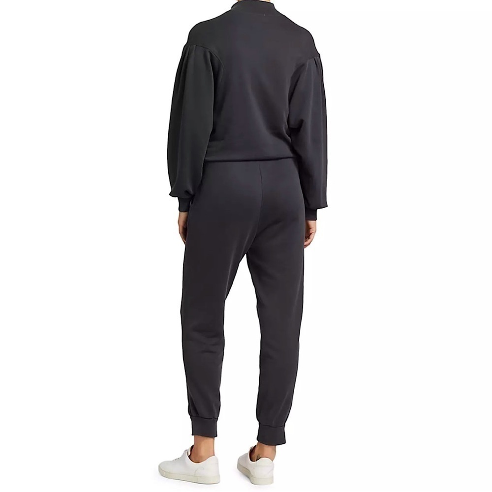 NWT Frame Easy Jumpsuit French Terry Organic Pima Cotton Faded Noir XS - Picture 4 of 16